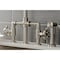 Kingston Brass KS2338RX Industrial Style Bridge Kitchen Faucet with Brass Sprayer, Brushed Nickel KS2338RX - alternate 5